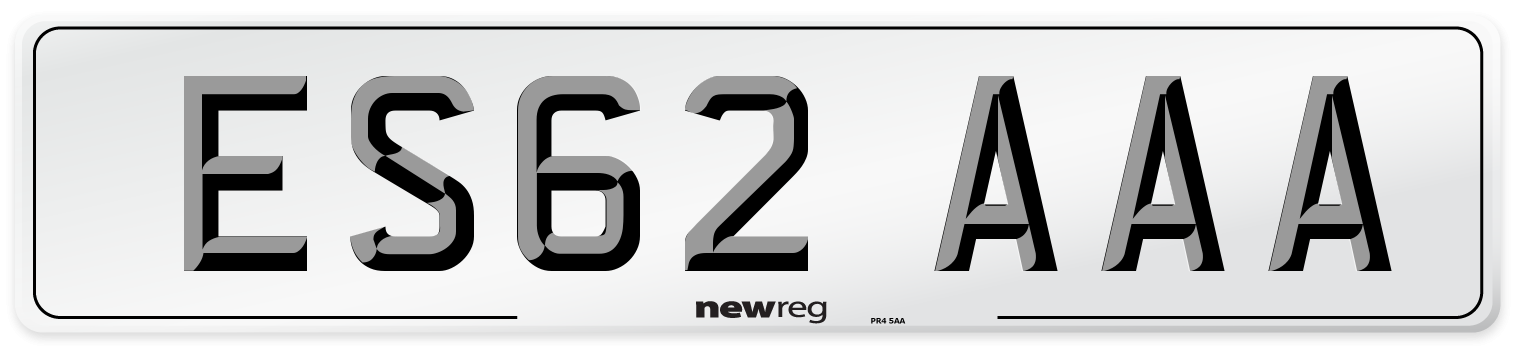 ES62 AAA Number Plate from New Reg